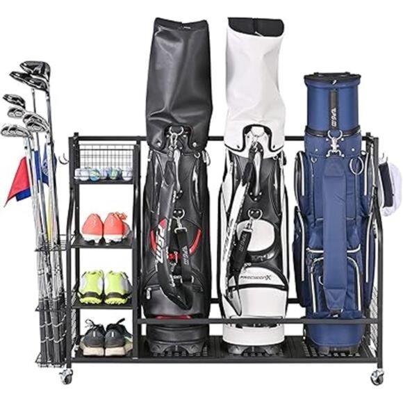 Golf Storage Garage Organizer Golf Bag Storage Stand and Other Golfing Equipment - Picture 8 of 8